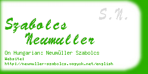 szabolcs neumuller business card